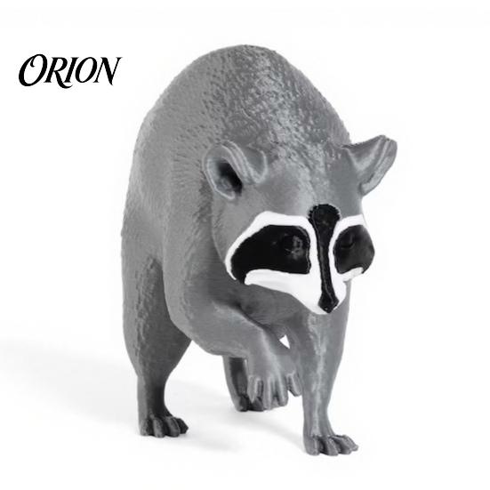 Desktop Office Accessories 3D Printed Racoon Figurine, Cute Raccoon Statue, Funny Desk Buddy, Small Room Ornaments Animal Collectible Figure for Home