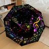1pc Music Notes Themed High-quality Umbrella,Automatic Opening and Closing Umbrella,Multi-functional Umbrella G0811036