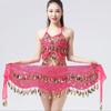 Women Belly Dance Belt Hip Scarf, Bellydance Hip Scarf Skirt Belly Dance Waist Chain with Gold Coins Belly Dance Cloth