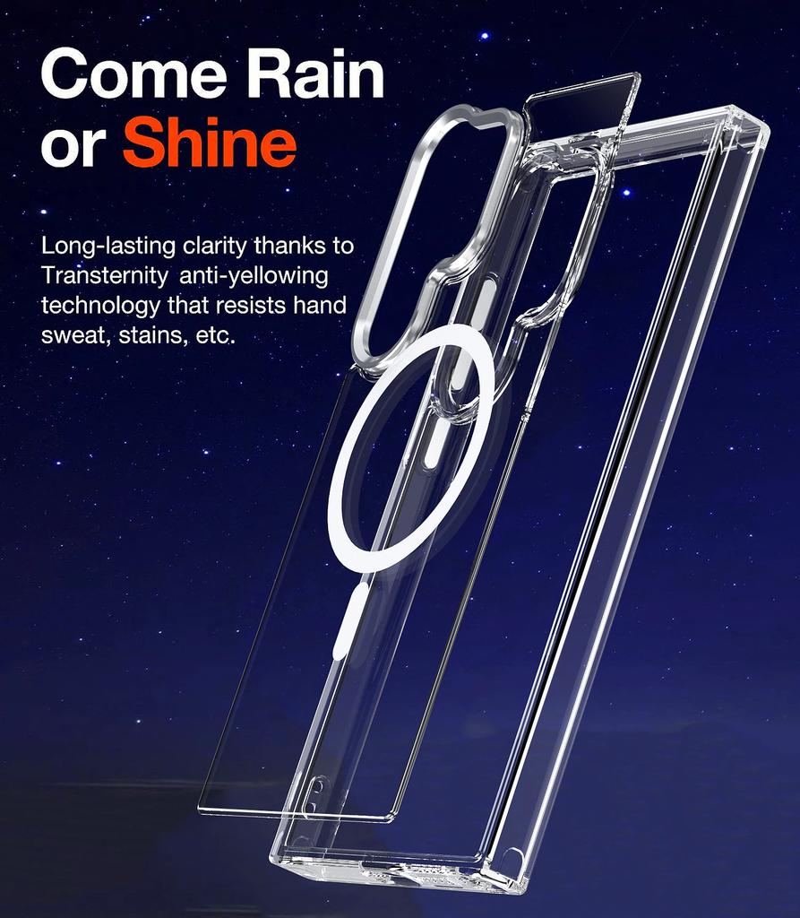 Colorful Magnetic Clear For Magsafe Case For Samsung Galaxy A34 A14 A54 S24 S23 Ultra Plus FE Wireless Charge Shockproof Cover
