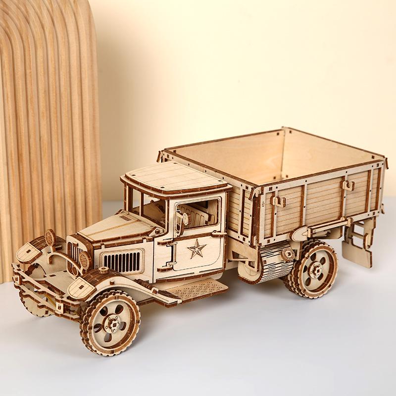 3D Wooden Truck Puzzle DIY Model for Kids - Educational Toy