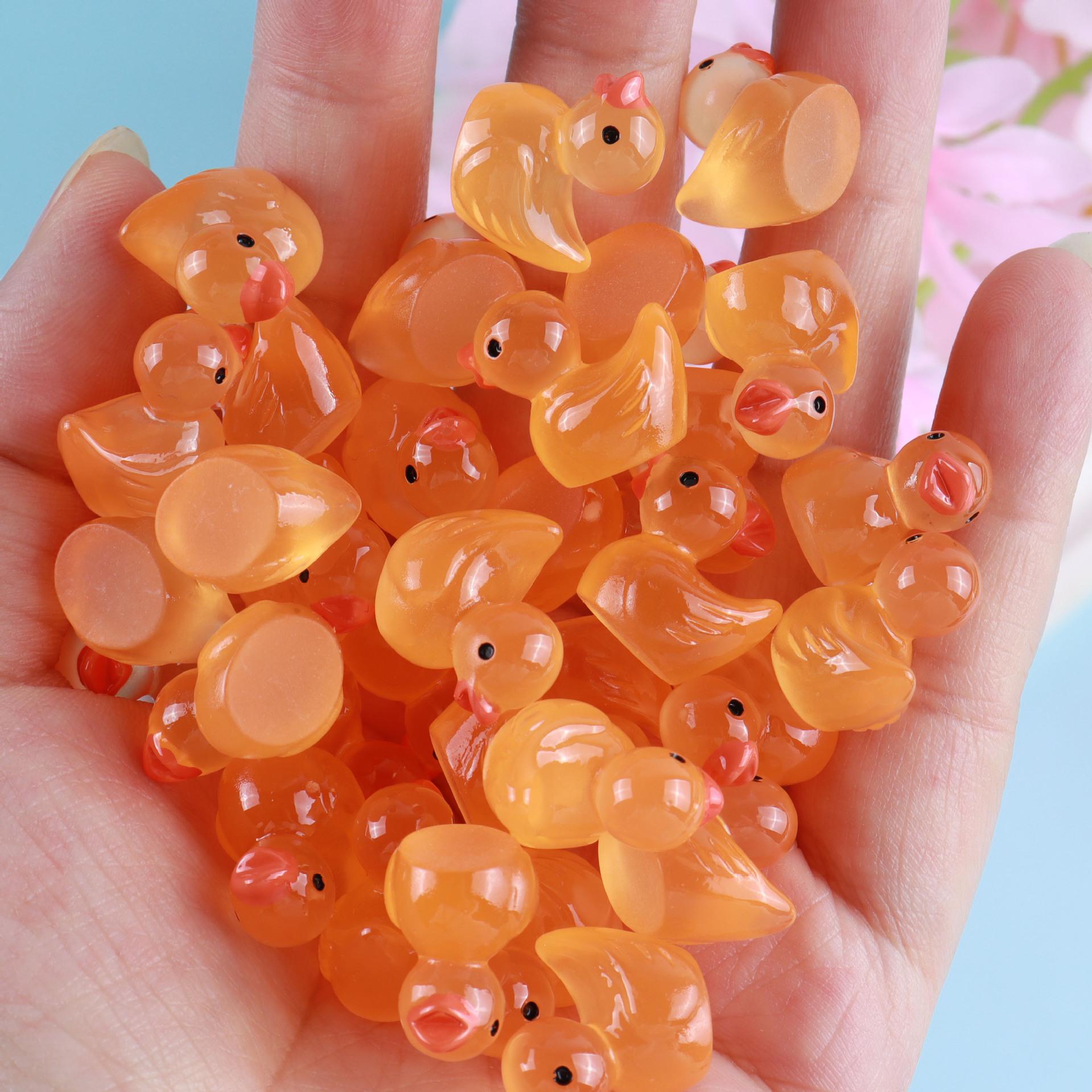 

20 шт. Миниатюрные желтые утки, светящиеся утки, миниатюрные фигурки, крошечные утки, микро-сказочный сад, ландшафтный сад фей, домашний декор 20PCS