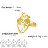 Fashion Anatomical Heart Rings for Women Men Medical Biology Finger Rings Stainless Steel Jewelry Gifts for Doctor