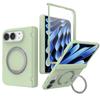 For IPhone Duo Case with Metal Kickstand Magnetic Case Built-in Screen Protector and Hinge Protection Full-Body Slim Phone Case