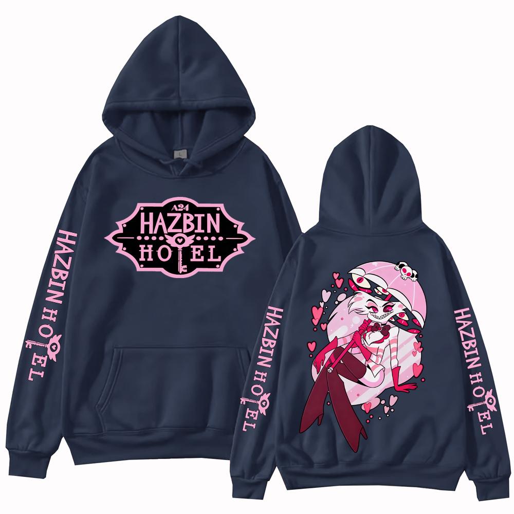 Hot Movie Hazbin Hotel Angel Dust Hoodie Man Woman Harajuku Long Sleeve Pullover Tops Sweatshirt Gift