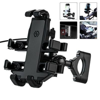 Motorcycle 8 Legged Phone Stand, 10-24V, with USB Port, 134cm, Extra-long Cable, Universal, Automotive, Tricycle, ATV