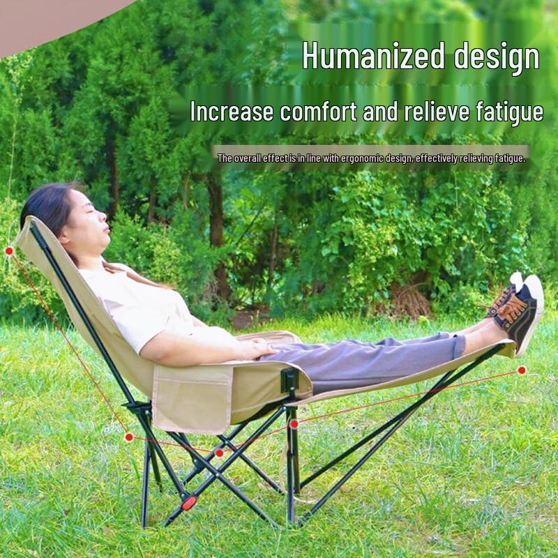 ZISIZ Outdoor Folding Recliner with Footrest