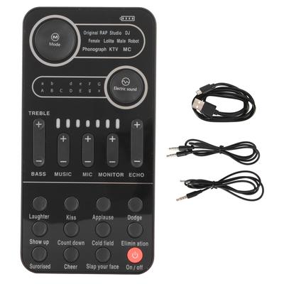 Portable Voice Changer Bluetooth 5.3 Multifunctional Effects Handheld Mini Live Sound Card for