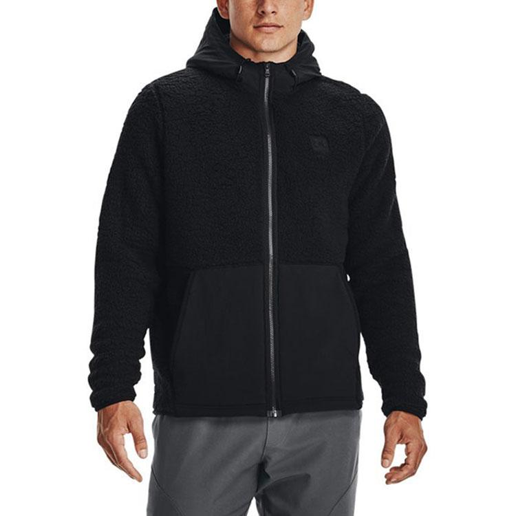 Under Armour Micro Casual Fleece Full Zip Hoodie Men jackets Black 1366718-001