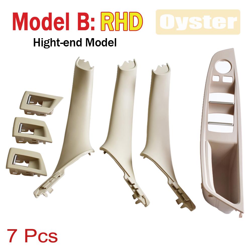 Original Right Hand Drive RHD For BMW 5 Series F10 F11 Beige Black Car Interior Inner Door Handle Panel Pull Trim Cover