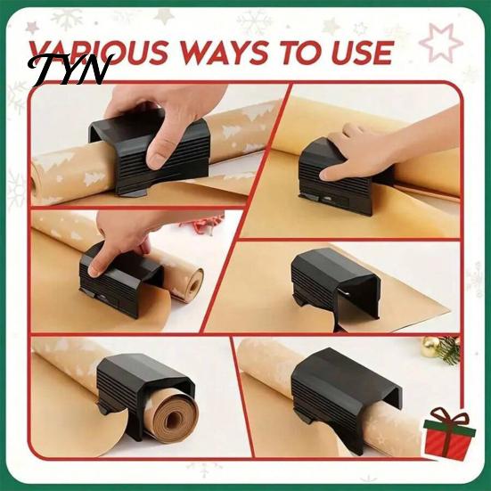 Portable Paper Slitter Wrapping Roll Cutter, Slide Rail Trimmer with Photo Trimming Device Safety Blade, Clean Straight Cut for Crafting And