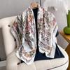 Luxury  Silk Scarf For Women Hijab Bandana Fashion 90*90Cm Square Scarves Handkerchief Design Shawl Wraps Echarpe Foulard