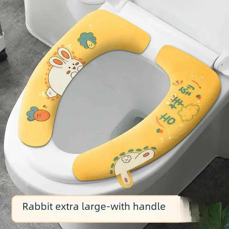 Domácnost Koupelna Sada záchodových potahů Podstavec Kreslený WC Toaleta Přilnavá podložka na sedátko Pratelná Univerzální potah na záchodové sedátko Polštář