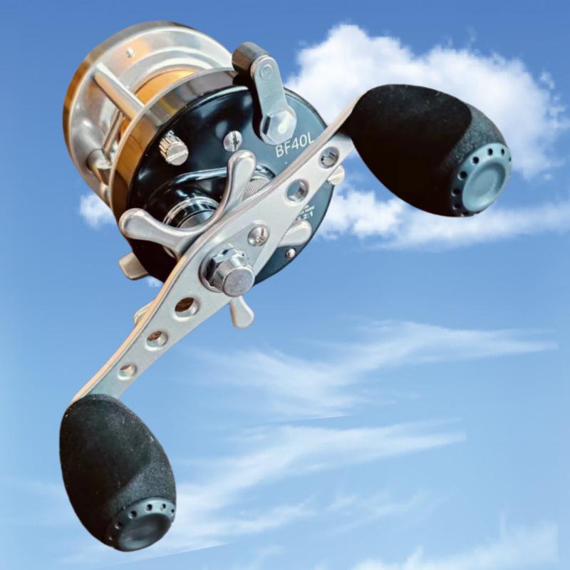 Lei Qiang Full Metal 7-Bearing Drum Reel for Left/Right Hand, Boat & Sea Fishing - Model BF40, BF50, BF60.