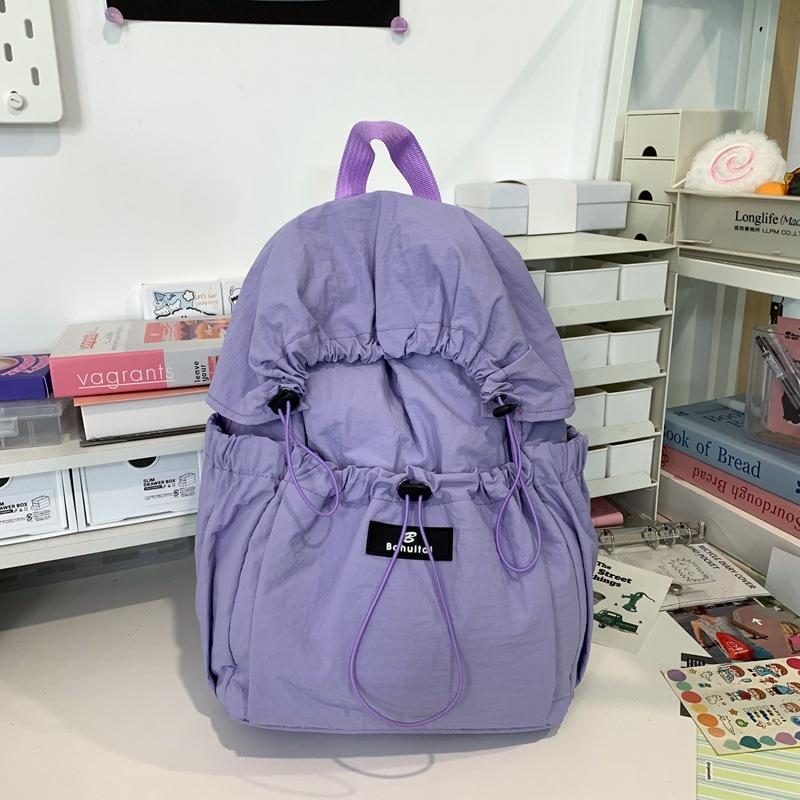 Schoolbag Lightweight nylon backpack Female Japanese literature and art student schoolbag Leisure sports travel Ultra light backpack
