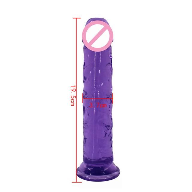 Soft Jelly Dildo Realistic Penis Dick Přísavka Masturbátor Anální Vagina Bod G Sexuální hračky pro dospělé