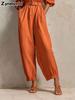 Autumn New Arrivals Women's Linen Casual Long Sleeve Jumpsuit