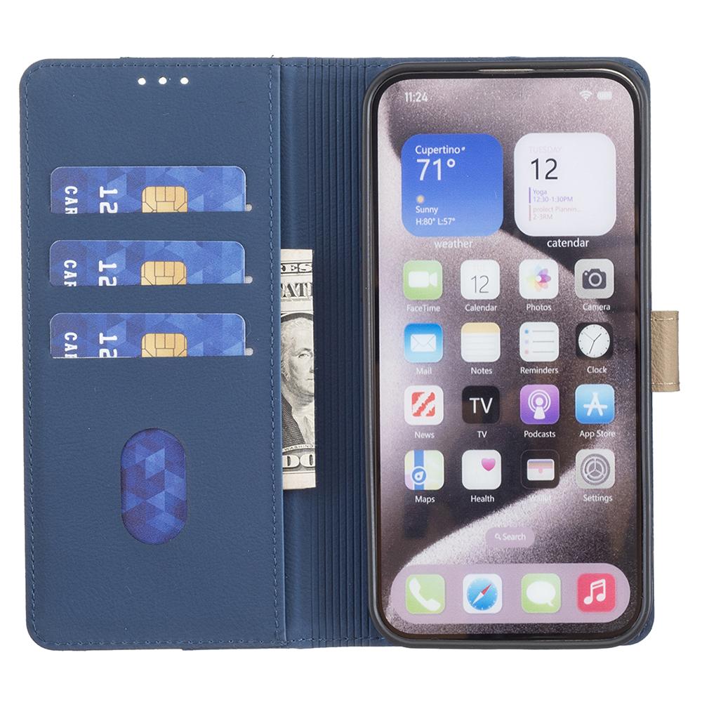 BINFEN COLOR BF33 For iPhone 16 Case RFID Blocking PU Leather Stand Phone Cover