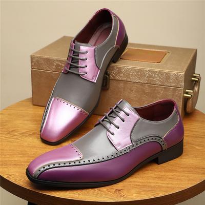 Mode Neue Herren Spitz-Mix Patchwork Lässige Oxford-Schuhe Designer Formelle Hochzeitskleidung Homecoming Schuhwerk Zapatillas Hombre