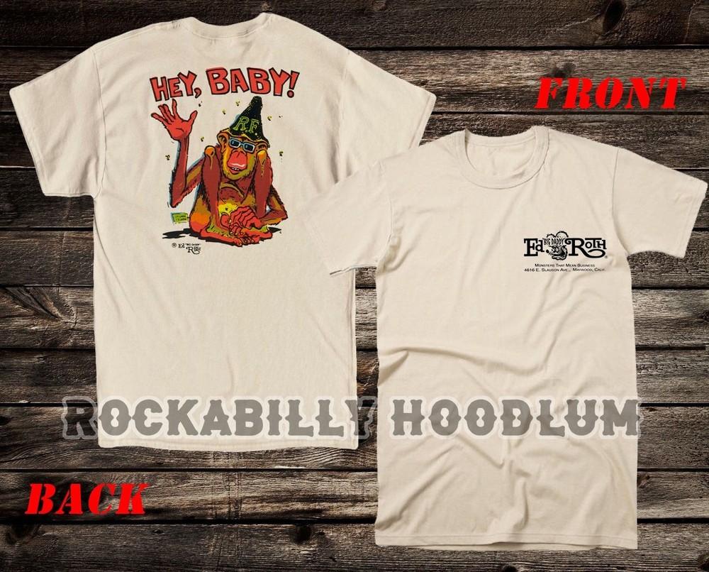 Retro Hot Rod Chopper Tee T Shirt Ed Big Daddy Roth Studios 60's Hey Baby