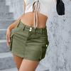European and American Women's Style Autumn New Street Solid Color Low Waist Slim Hip Skirt Short Skirt