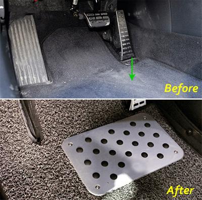 28*16*0.2cm Auto Aluminiumlegering Antislip Milieuvriendelijk Rubber Hielplaat Pedaal