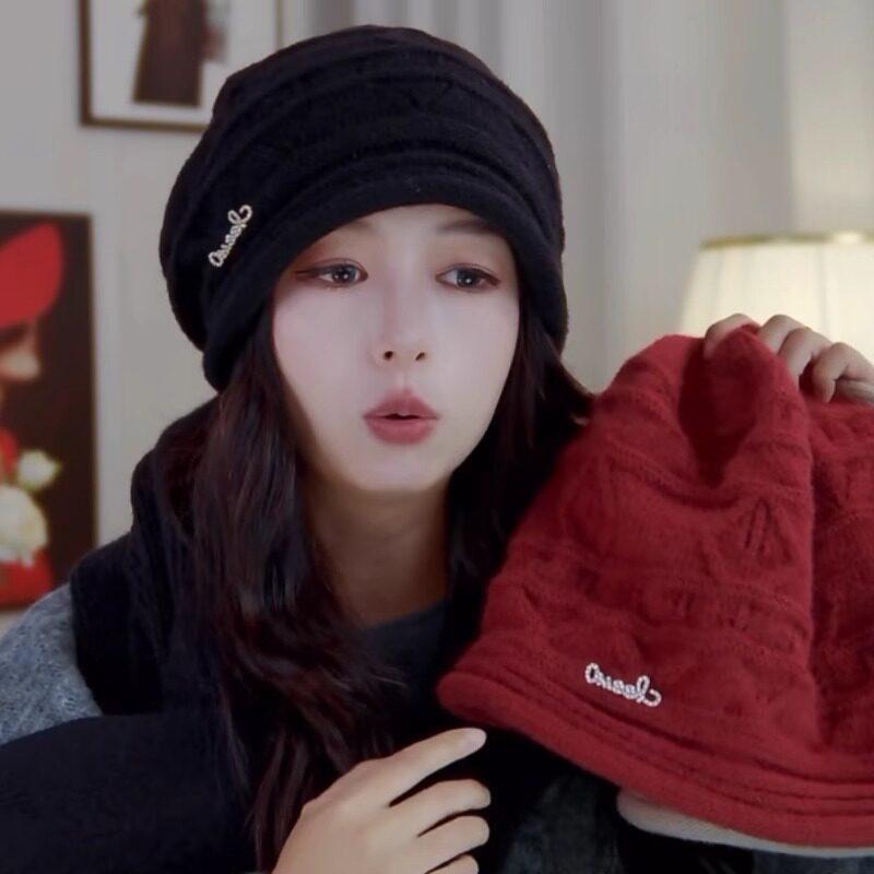 Casual Thick Knit Beanie Hat For Women With Earmuff Protection For Autumn Winter Warmth