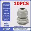 10Pcs Waterproof Cable Gland NPT 1/4 NPT 1/2 NPT 3/8 American Nylon Cable Joint Black Flame-retardant 4-25mm Wire Connector IP68
