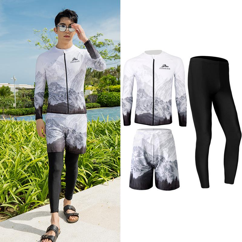 Men s Long Sleeve Scuba Suit: Sun Protection, Quick Dry, Zippered Snorkeling  Surfing Suit with Long Pants. 2XL
