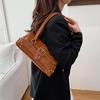 Yogodlns Stylish Retro Girl Underarm Bag French Bread Bag Commuter Aesthetic Shoulder Bag Urban Minimalist Large Capacity Handbags