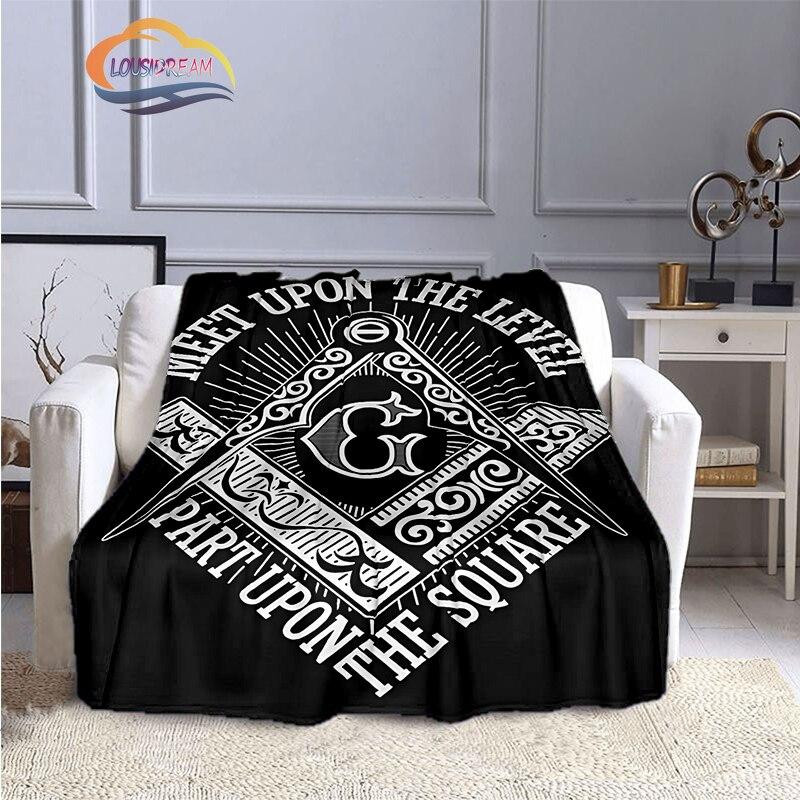 The Freemasons Blanket Freemasonry Series Flannel Cashmere Blanket Masonic Fluffy Blanket All Seeing Eye Printing Pattern Blanke