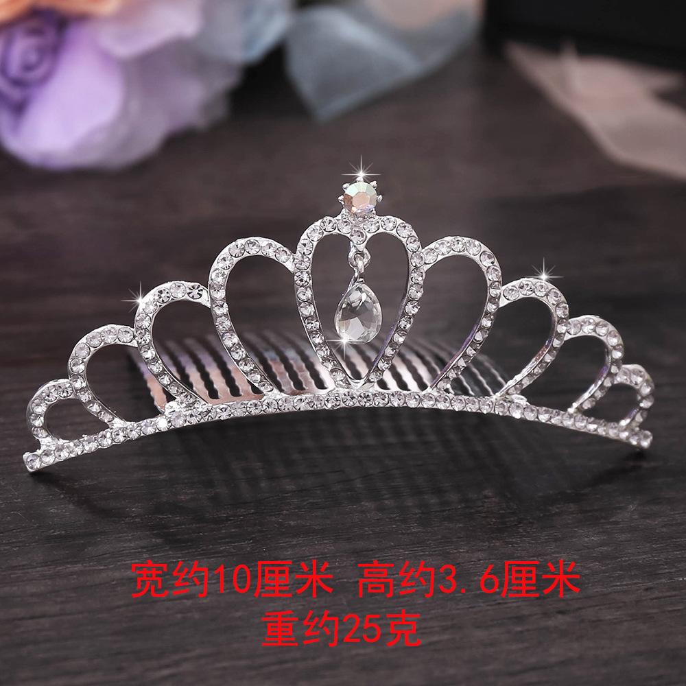 

Дитяча прикраса для голови Аксесуари Гребінь-вставка, День народження, Весілля, Сплав Страз Корона Принцеси Весільний Гребінь для волосся