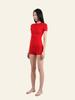 Deoineoseu Tight Basic T-Shirt (Red)