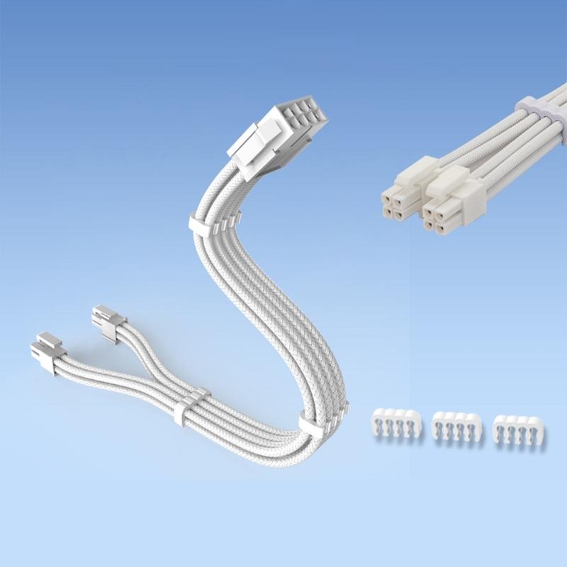 ATX12V CPU Power Cable Extension Sleeved Power Cable 8Pin CPU Power Extension Cable for Enhances Compatibility 300mm