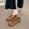 Buty Mary Jane damskie nowe wiosenne wszechstronne retro kwadratowy nosek wygodne jedno-paskowe zapięcie lekkie usta buty na płaskim obcasie