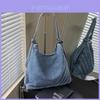 Borsa in Denim da Donna con Chiusura a Zip e Tasche Interne per l'Uso Quotidiano