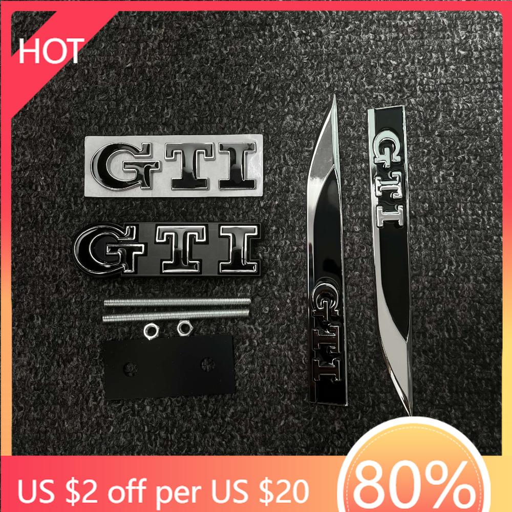 BGG1 Golf 3 4 MK3 MK4 2026 Hot For VW VOLKSWAGEN 3Pcs 3D Metal Car Trunk Logo Sticker Grill Emblems Badge Decals For VW Golf 2 3 4 5 QV2
