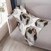 Jang Man-Wol Throw Blanket Bed Plaid Hair Cute Plaid Soft Sofa Quilt Decorative Sofas Blankets