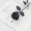 Black and White Roses Artificial Black Roses Fake Flowers DIY Home Decor Cemetery Roses Long Stem with Leaves Cemetery Flowers