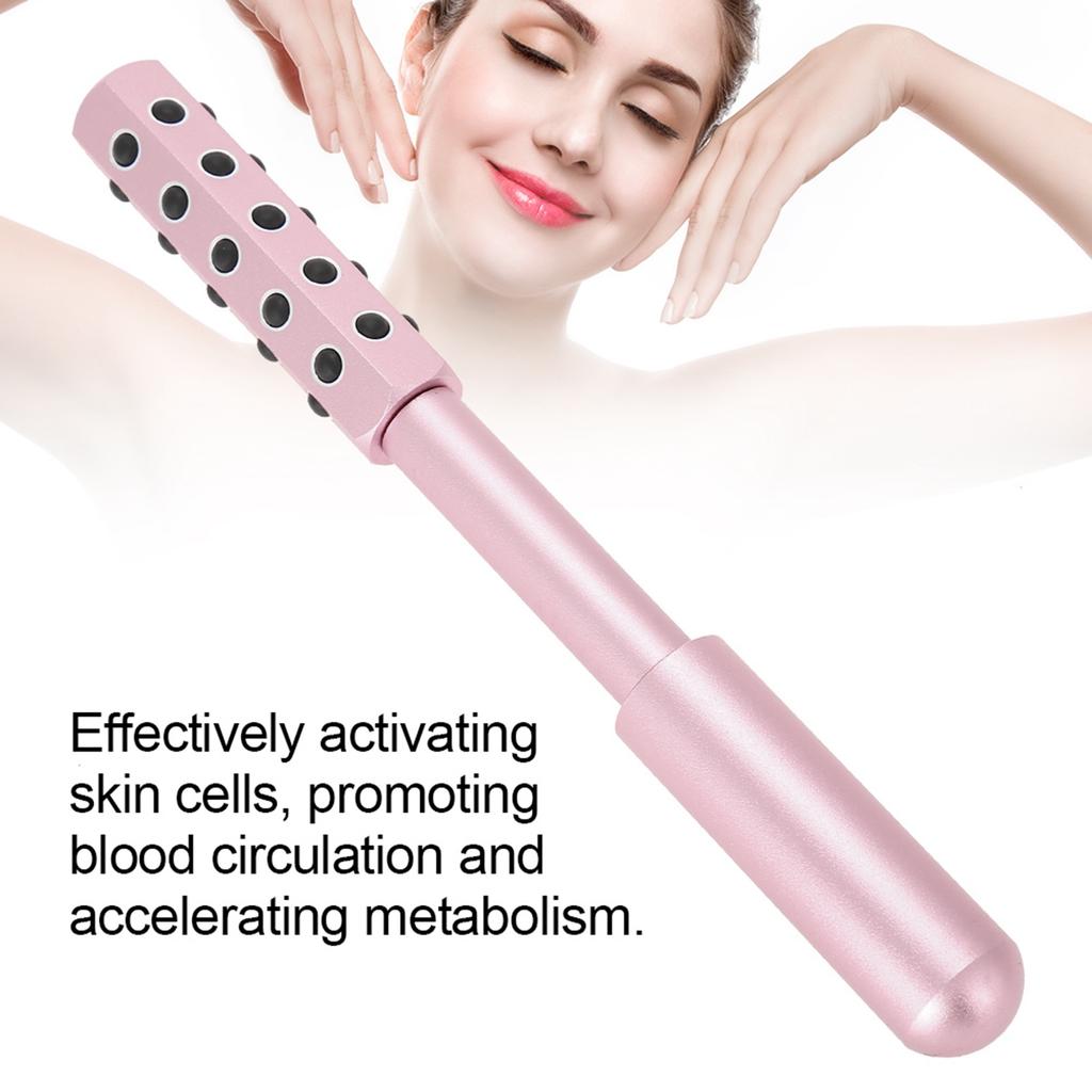 Germanium Particles Face Massage Stick Energy Beauty Massager Stick Gold