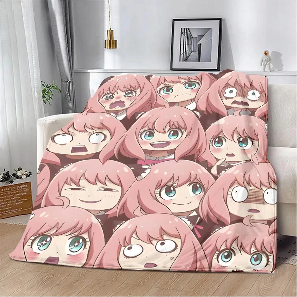Spy x family Cartoon anime Printed Blanket Picnic Blankets Warm Blanket Soft and Comfortable Blanket Home Travel Birthday Gift