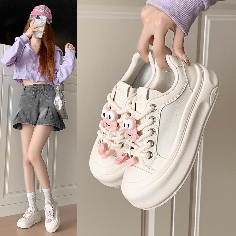 2025 little white shoes children's autumn new Korean version ins female students leisure sports versatile board shoes street shot MXD06