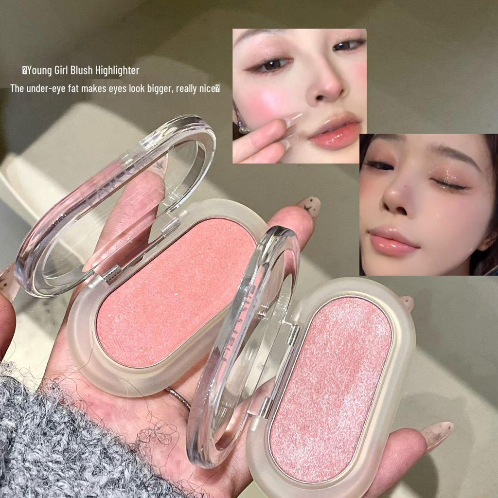 FAICCIA Dual-Use Cheek & Lip Cream: Natural Nude Blush and Pearlescent Highlighter