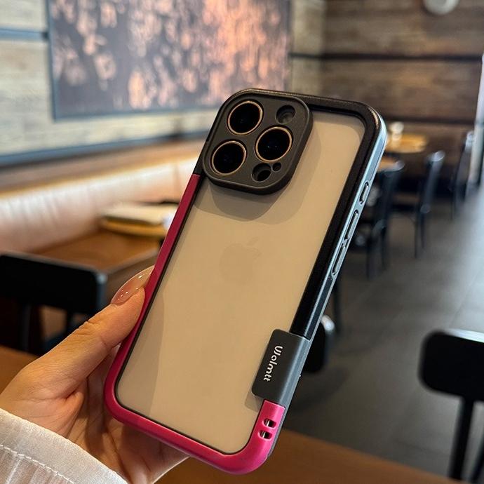 Bumper Case For iPhone Xr X Xs Max Contrast Color Lens Protection PC Case Cover for iPhone 11 12 13 14 15 16 Pro Max 7 8 Plus