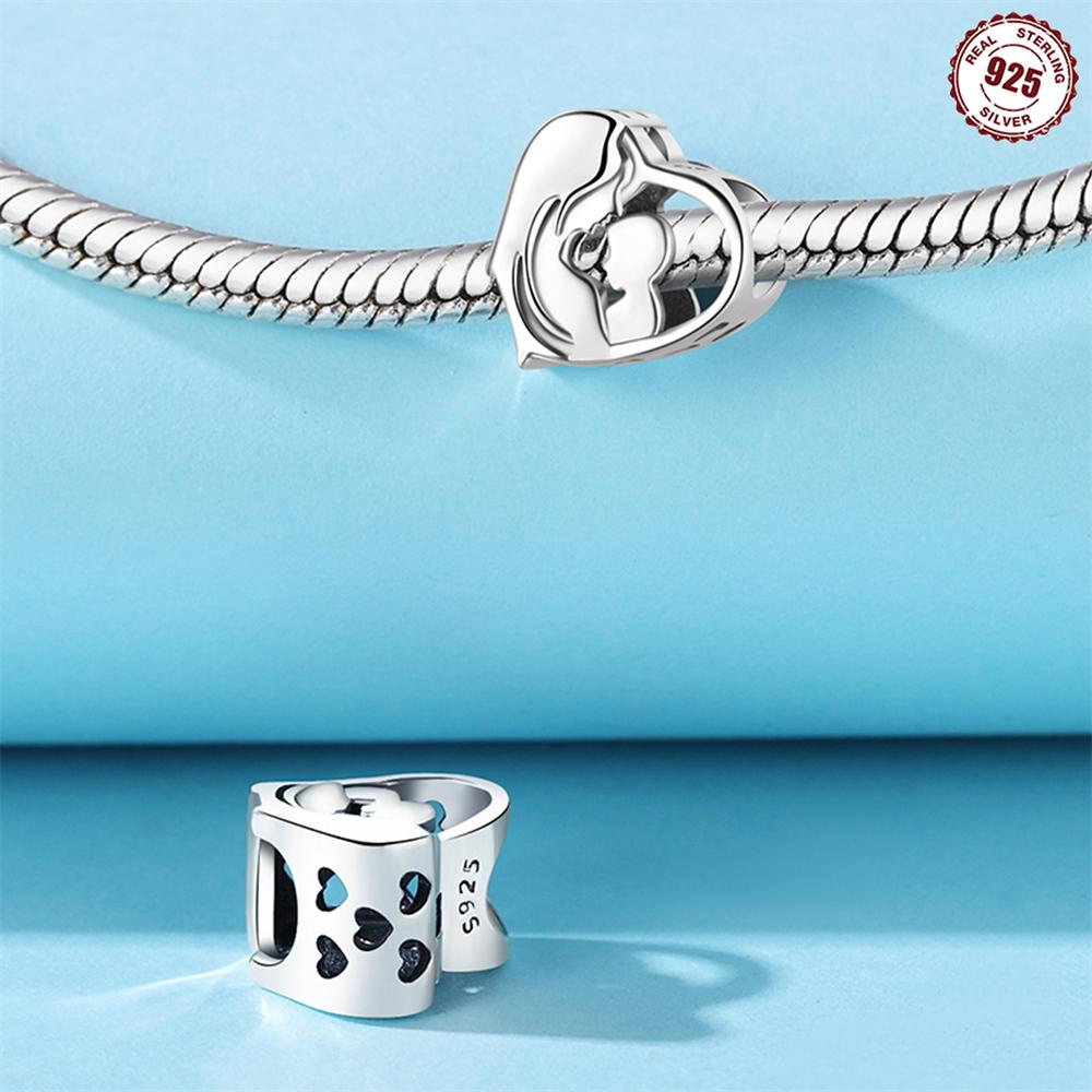 Original Copper Charms Luxury Mother'S Daymother-Child Beading Fit Bracelet Diy Women Making Delicate Gift