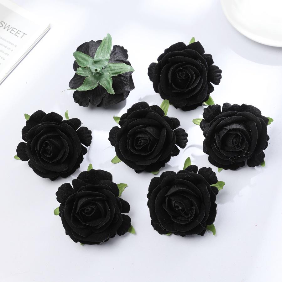 Premium Velvet Artificial Rose Heads for DIY Brooches and Clothing Accessories