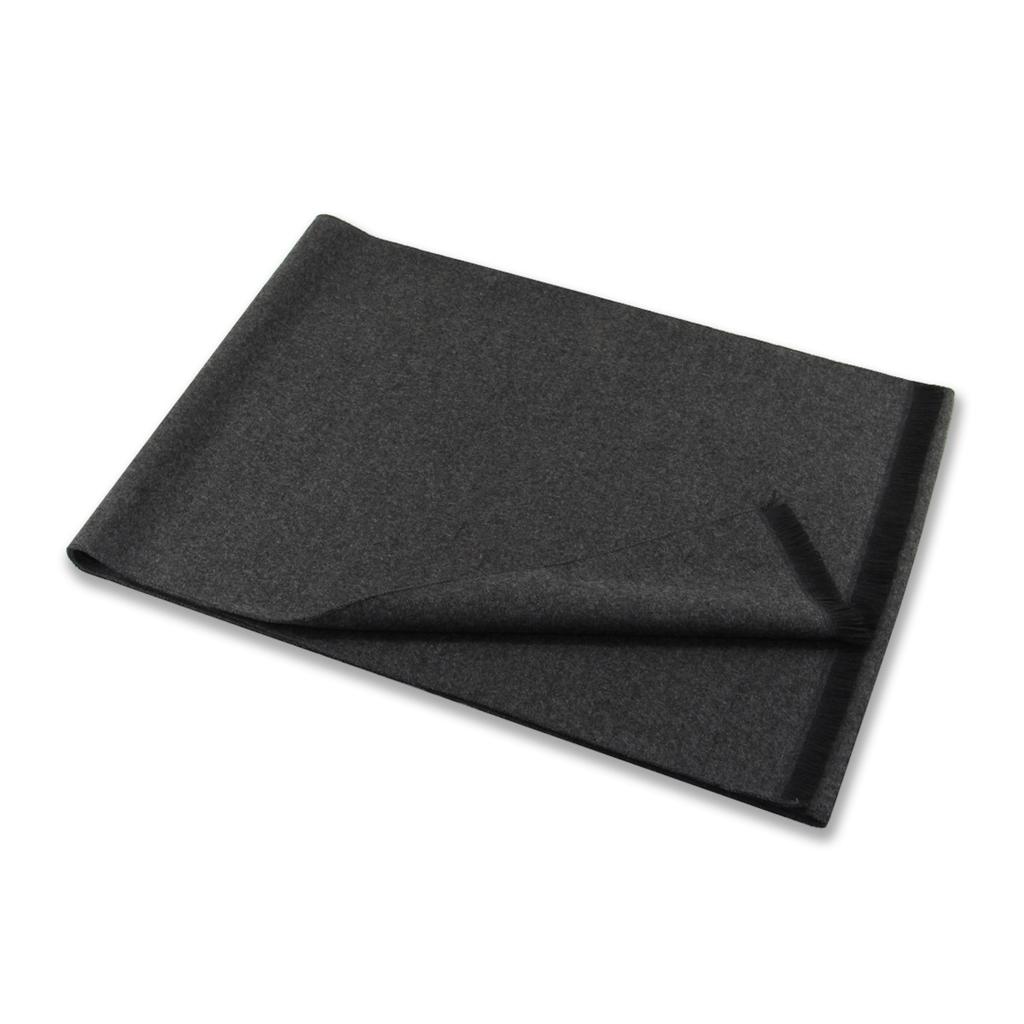 Pure black wool scarf blended winter warm thickened monochrome scarf men's and women's scarf customization