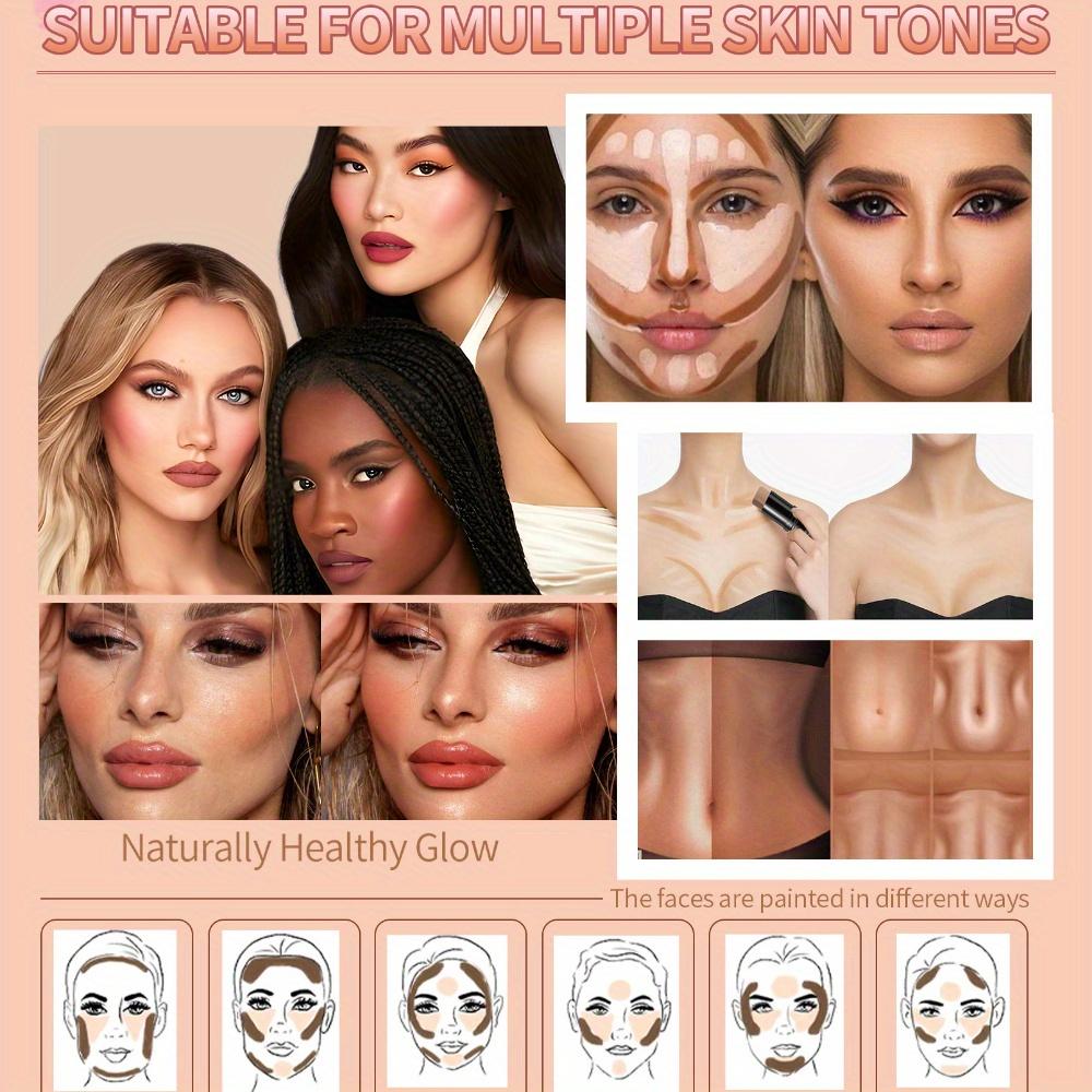 Rouge-Stick in 12 Farben, matt, Highlighter-Stick, natürliches Nude-Make-up, Gesichtsdefinition, Konturierungsstick, multifunktionaler Make-up-Stick