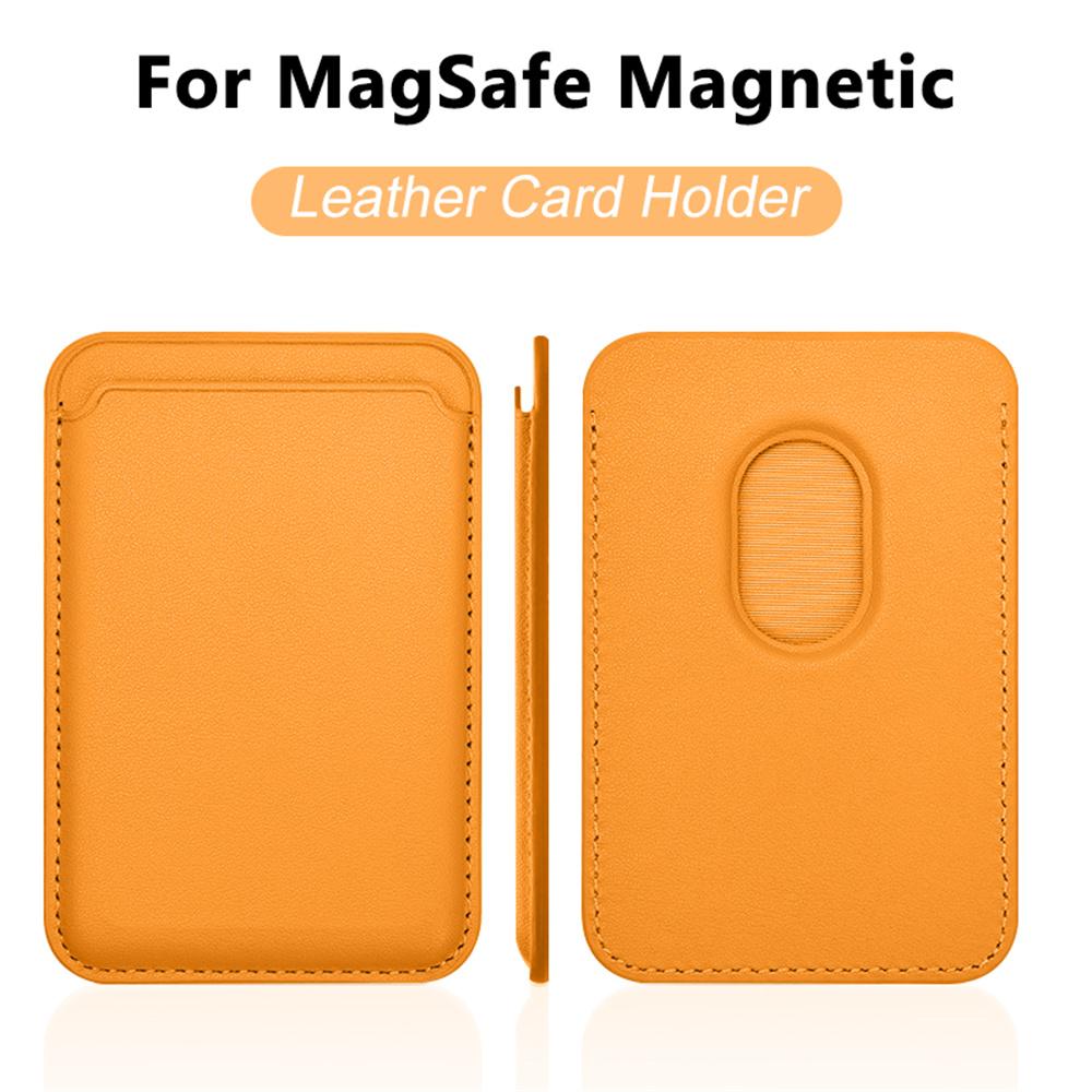 Universelle Kartenhalter-Tasche Für Alle Smartphones Für Magsafe Kabelloses Laden Magnetisches Telefon Leder-Geldbörse Kartenclip Zubehör