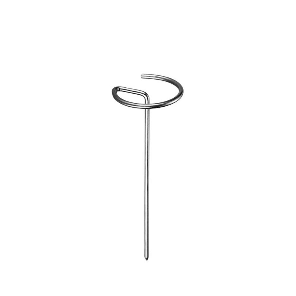 20Pcs/pack Reusable Grilling Needle Vertical Design Vertical Grilling Skewers  BBQ Accessories 20Pcs-Circular